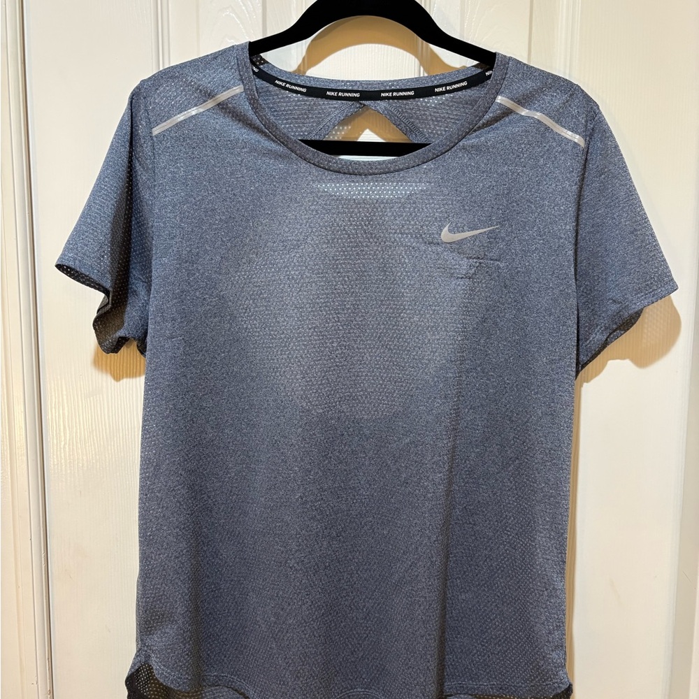 Nike Blue-Gray Short Sleeve Running Tee